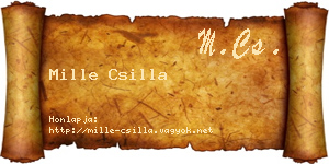 Mille Csilla névjegykártya