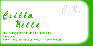 csilla mille business card